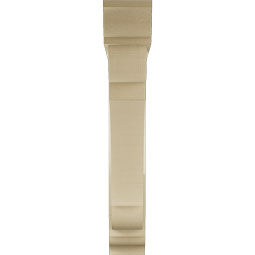 Ekena Millwork - BKTUR0554X34X34OLY01RCPR - Timberthane Faux Wood Olympic Style Bracket w/ Offset Brace, Traditional Ends, 5 1/2"W x 34"D x 34"H, Primed Tan