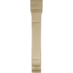 Ekena Millwork - BKTUR0554X34X38OLY01RCPR - Timberthane Faux Wood Olympic Style Bracket w/ Offset Brace, Traditional Ends, 5 1/2"W x 34"D x 38"H, Primed Tan