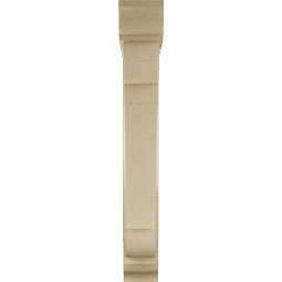 Ekena Millwork - BKTUR0554X34X40OLY01RCPR - Timberthane Faux Wood Olympic Style Bracket w/ Offset Brace, Traditional Ends, 5 1/2"W x 34"D x 40"H, Primed Tan