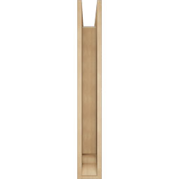 Ekena Millwork - BKTUR0554X34X40OLY01RCPR - Timberthane Faux Wood Olympic Style Bracket w/ Offset Brace, Traditional Ends, 5 1/2"W x 34"D x 40"H, Primed Tan