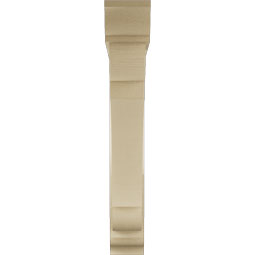 Ekena Millwork - BKTUR0554X36X36OLY01RCPR - Timberthane Faux Wood Olympic Style Bracket w/ Offset Brace, Traditional Ends, 5 1/2"W x 36"D x 36"H, Primed Tan