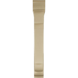 Ekena Millwork - BKTUR0554X36X40OLY01RCPR - Timberthane Faux Wood Olympic Style Bracket w/ Offset Brace, Traditional Ends, 5 1/2"W x 36"D x 40"H, Primed Tan