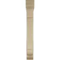 Ekena Millwork - BKTUR0554X36X44OLY01RCPR - Timberthane Faux Wood Olympic Style Bracket w/ Offset Brace, Traditional Ends, 5 1/2"W x 36"D x 44"H, Primed Tan