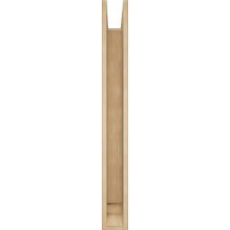 Ekena Millwork - BKTUR0554X36X48OLY01RCPR - Timberthane Faux Wood Olympic Style Bracket w/ Offset Brace, Traditional Ends, 5 1/2"W x 36"D x 48"H, Primed Tan