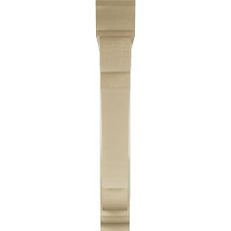 Ekena Millwork - BKTUR0554X38X38OLY01RCPR - Timberthane Faux Wood Olympic Style Bracket w/ Offset Brace, Traditional Ends, 5 1/2"W x 38"D x 38"H, Primed Tan