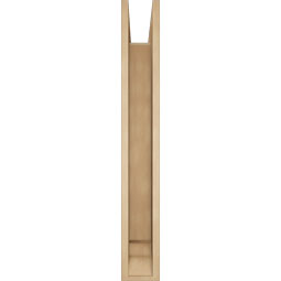 Ekena Millwork - BKTUR0554X40X40OLY01RCPR - Timberthane Faux Wood Olympic Style Bracket w/ Offset Brace, Traditional Ends, 5 1/2"W x 40"D x 40"H, Primed Tan