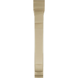 Ekena Millwork - BKTUR0554X40X44OLY01RCPR - Timberthane Faux Wood Olympic Style Bracket w/ Offset Brace, Traditional Ends, 5 1/2"W x 40"D x 44"H, Primed Tan