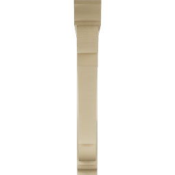 Ekena Millwork - BKTUR0554X42X42OLY01RCPR - Timberthane Faux Wood Olympic Style Bracket w/ Offset Brace, Traditional Ends, 5 1/2"W x 42"D x 42"H, Primed Tan