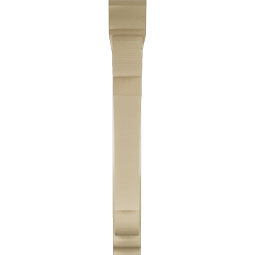 Ekena Millwork - BKTUR0554X44X44OLY01RCPR - Timberthane Faux Wood Olympic Style Bracket w/ Offset Brace, Traditional Ends, 5 1/2"W x 44"D x 44"H, Primed Tan