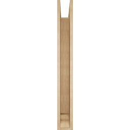 Ekena Millwork - BKTUR0554X46X46OLY01RCPR - Timberthane Faux Wood Olympic Style Bracket w/ Offset Brace, Traditional Ends, 5 1/2"W x 46"D x 46"H, Primed Tan