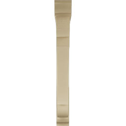 Ekena Millwork - BKTUR0554X48X48OLY01RCPR - Timberthane Faux Wood Olympic Style Bracket w/ Offset Brace, Traditional Ends, 5 1/2"W x 48"D x 48"H, Primed Tan