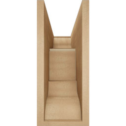 Ekena Millwork - BKTUR0756X18X18OLY01RCPR - Timberthane Faux Wood Olympic Style Bracket w/ Offset Brace, Traditional Ends, 7 1/2"W x 18"D x 18"H, Primed Tan