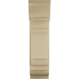 Ekena Millwork - BKTUR0756X18X30OLY01RCPR - Timberthane Faux Wood Olympic Style Bracket w/ Offset Brace, Traditional Ends, 7 1/2"W x 18"D x 30"H, Primed Tan