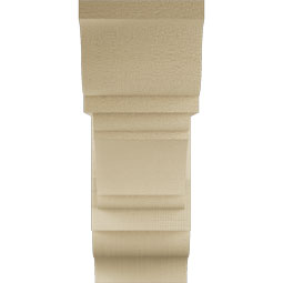 Ekena Millwork - BKTUR0756X20X20OLY01RCPR - Timberthane Faux Wood Olympic Style Bracket w/ Offset Brace, Traditional Ends, 7 1/2"W x 20"D x 20"H, Primed Tan