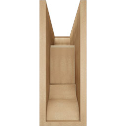 Ekena Millwork - BKTUR0756X20X20OLY01RCPR - Timberthane Faux Wood Olympic Style Bracket w/ Offset Brace, Traditional Ends, 7 1/2"W x 20"D x 20"H, Primed Tan