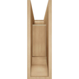 Ekena Millwork - BKTUR0756X20X24OLY01RCPR - Timberthane Faux Wood Olympic Style Bracket w/ Offset Brace, Traditional Ends, 7 1/2"W x 20"D x 24"H, Primed Tan