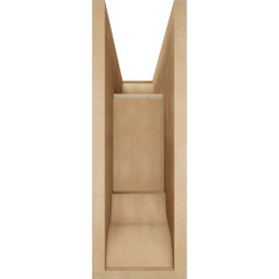 Ekena Millwork - BKTUR0756X22X22OLY01RCPR - Timberthane Faux Wood Olympic Style Bracket w/ Offset Brace, Traditional Ends, 7 1/2"W x 22"D x 22"H, Primed Tan