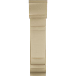 Ekena Millwork - BKTUR0756X22X34OLY01RCPR - Timberthane Faux Wood Olympic Style Bracket w/ Offset Brace, Traditional Ends, 7 1/2"W x 22"D x 34"H, Primed Tan
