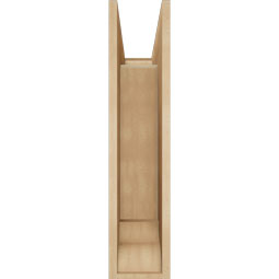 Ekena Millwork - BKTUR0756X22X34OLY01RCPR - Timberthane Faux Wood Olympic Style Bracket w/ Offset Brace, Traditional Ends, 7 1/2"W x 22"D x 34"H, Primed Tan