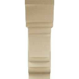 Ekena Millwork - BKTUR0756X24X24OLY01RCPR - Timberthane Faux Wood Olympic Style Bracket w/ Offset Brace, Traditional Ends, 7 1/2"W x 24"D x 24"H, Primed Tan