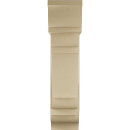 Ekena Millwork - BKTUR0756X24X32OLY01RCPR - Timberthane Faux Wood Olympic Style Bracket w/ Offset Brace, Traditional Ends, 7 1/2"W x 24"D x 32"H, Primed Tan