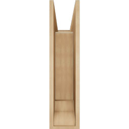 Ekena Millwork - BKTUR0756X24X32OLY01RCPR - Timberthane Faux Wood Olympic Style Bracket w/ Offset Brace, Traditional Ends, 7 1/2"W x 24"D x 32"H, Primed Tan