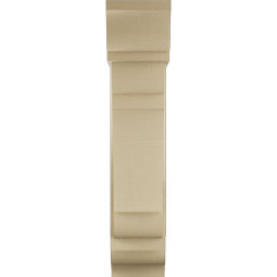 Ekena Millwork - BKTUR0756X24X36OLY01RCPR - Timberthane Faux Wood Olympic Style Bracket w/ Offset Brace, Traditional Ends, 7 1/2"W x 24"D x 36"H, Primed Tan