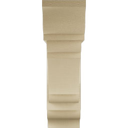 Ekena Millwork - BKTUR0756X26X26OLY01RCPR - Timberthane Faux Wood Olympic Style Bracket w/ Offset Brace, Traditional Ends, 7 1/2"W x 26"D x 26"H, Primed Tan