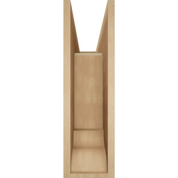 Ekena Millwork - BKTUR0756X26X26OLY01RCPR - Timberthane Faux Wood Olympic Style Bracket w/ Offset Brace, Traditional Ends, 7 1/2"W x 26"D x 26"H, Primed Tan