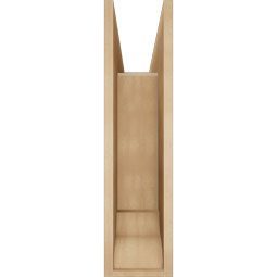 Ekena Millwork - BKTUR0756X26X30OLY01RCPR - Timberthane Faux Wood Olympic Style Bracket w/ Offset Brace, Traditional Ends, 7 1/2"W x 26"D x 30"H, Primed Tan