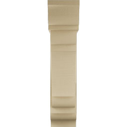 Ekena Millwork - BKTUR0756X26X34OLY01RCPR - Timberthane Faux Wood Olympic Style Bracket w/ Offset Brace, Traditional Ends, 7 1/2"W x 26"D x 34"H, Primed Tan