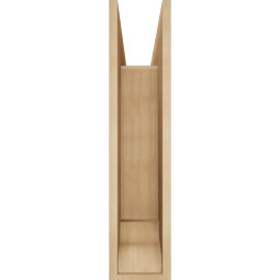 Ekena Millwork - BKTUR0756X26X34OLY01RCPR - Timberthane Faux Wood Olympic Style Bracket w/ Offset Brace, Traditional Ends, 7 1/2"W x 26"D x 34"H, Primed Tan