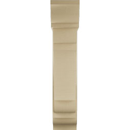 Ekena Millwork - BKTUR0756X26X38OLY01RCPR - Timberthane Faux Wood Olympic Style Bracket w/ Offset Brace, Traditional Ends, 7 1/2"W x 26"D x 38"H, Primed Tan