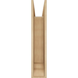 Ekena Millwork - BKTUR0756X26X38OLY01RCPR - Timberthane Faux Wood Olympic Style Bracket w/ Offset Brace, Traditional Ends, 7 1/2"W x 26"D x 38"H, Primed Tan