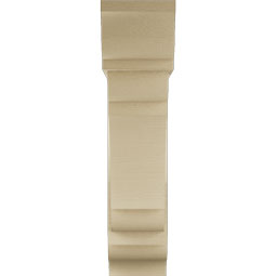 Ekena Millwork - BKTUR0756X28X32OLY01RCPR - Timberthane Faux Wood Olympic Style Bracket w/ Offset Brace, Traditional Ends, 7 1/2"W x 28"D x 32"H, Primed Tan
