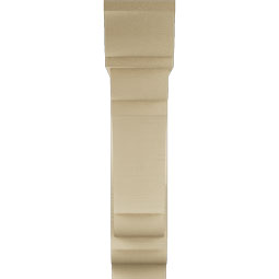 Ekena Millwork - BKTUR0756X30X34OLY01RCPR - Timberthane Faux Wood Olympic Style Bracket w/ Offset Brace, Traditional Ends, 7 1/2"W x 30"D x 34"H, Primed Tan
