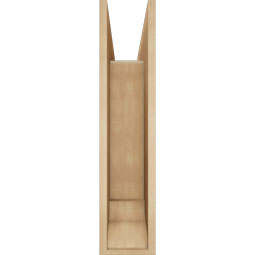 Ekena Millwork - BKTUR0756X30X34OLY01RCPR - Timberthane Faux Wood Olympic Style Bracket w/ Offset Brace, Traditional Ends, 7 1/2"W x 30"D x 34"H, Primed Tan
