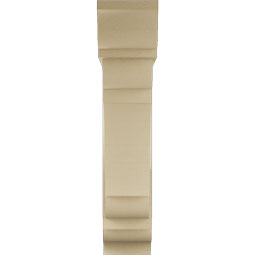 Ekena Millwork - BKTUR0756X30X36OLY01RCPR - Timberthane Faux Wood Olympic Style Bracket w/ Offset Brace, Traditional Ends, 7 1/2"W x 30"D x 36"H, Primed Tan