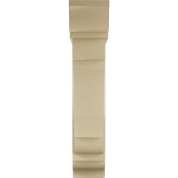 Ekena Millwork - BKTUR0756X30X38OLY01RCPR - Timberthane Faux Wood Olympic Style Bracket w/ Offset Brace, Traditional Ends, 7 1/2"W x 30"D x 38"H, Primed Tan