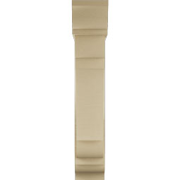 Ekena Millwork - BKTUR0756X30X42OLY01RCPR - Timberthane Faux Wood Olympic Style Bracket w/ Offset Brace, Traditional Ends, 7 1/2"W x 30"D x 42"H, Primed Tan