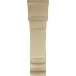 Ekena Millwork - BKTUR0756X32X32OLY01RCPR - Timberthane Faux Wood Olympic Style Bracket w/ Offset Brace, Traditional Ends, 7 1/2"W x 32"D x 32"H, Primed Tan