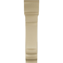Ekena Millwork - BKTUR0756X32X36OLY01RCPR - Timberthane Faux Wood Olympic Style Bracket w/ Offset Brace, Traditional Ends, 7 1/2"W x 32"D x 36"H, Primed Tan
