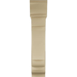 Ekena Millwork - BKTUR0756X32X38OLY01RCPR - Timberthane Faux Wood Olympic Style Bracket w/ Offset Brace, Traditional Ends, 7 1/2"W x 32"D x 38"H, Primed Tan