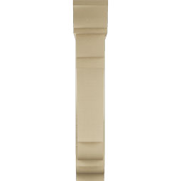Ekena Millwork - BKTUR0756X32X44OLY01RCPR - Timberthane Faux Wood Olympic Style Bracket w/ Offset Brace, Traditional Ends, 7 1/2"W x 32"D x 44"H, Primed Tan