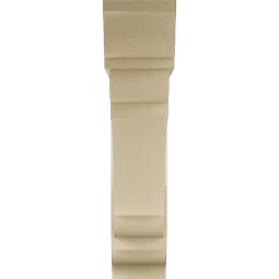 Ekena Millwork - BKTUR0756X34X34OLY01RCPR - Timberthane Faux Wood Olympic Style Bracket w/ Offset Brace, Traditional Ends, 7 1/2"W x 34"D x 34"H, Primed Tan