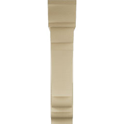 Ekena Millwork - BKTUR0756X34X38OLY01RCPR - Timberthane Faux Wood Olympic Style Bracket w/ Offset Brace, Traditional Ends, 7 1/2"W x 34"D x 38"H, Primed Tan
