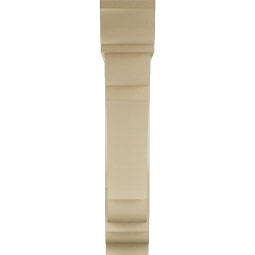 Ekena Millwork - BKTUR0756X34X40OLY01RCPR - Timberthane Faux Wood Olympic Style Bracket w/ Offset Brace, Traditional Ends, 7 1/2"W x 34"D x 40"H, Primed Tan