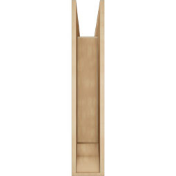 Ekena Millwork - BKTUR0756X34X40OLY01RCPR - Timberthane Faux Wood Olympic Style Bracket w/ Offset Brace, Traditional Ends, 7 1/2"W x 34"D x 40"H, Primed Tan