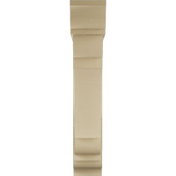 Ekena Millwork - BKTUR0756X34X42OLY01RCPR - Timberthane Faux Wood Olympic Style Bracket w/ Offset Brace, Traditional Ends, 7 1/2"W x 34"D x 42"H, Primed Tan
