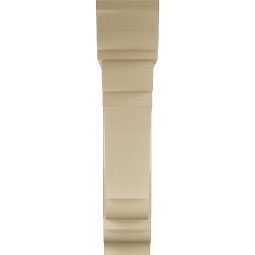 Ekena Millwork - BKTUR0756X36X36OLY01RCPR - Timberthane Faux Wood Olympic Style Bracket w/ Offset Brace, Traditional Ends, 7 1/2"W x 36"D x 36"H, Primed Tan